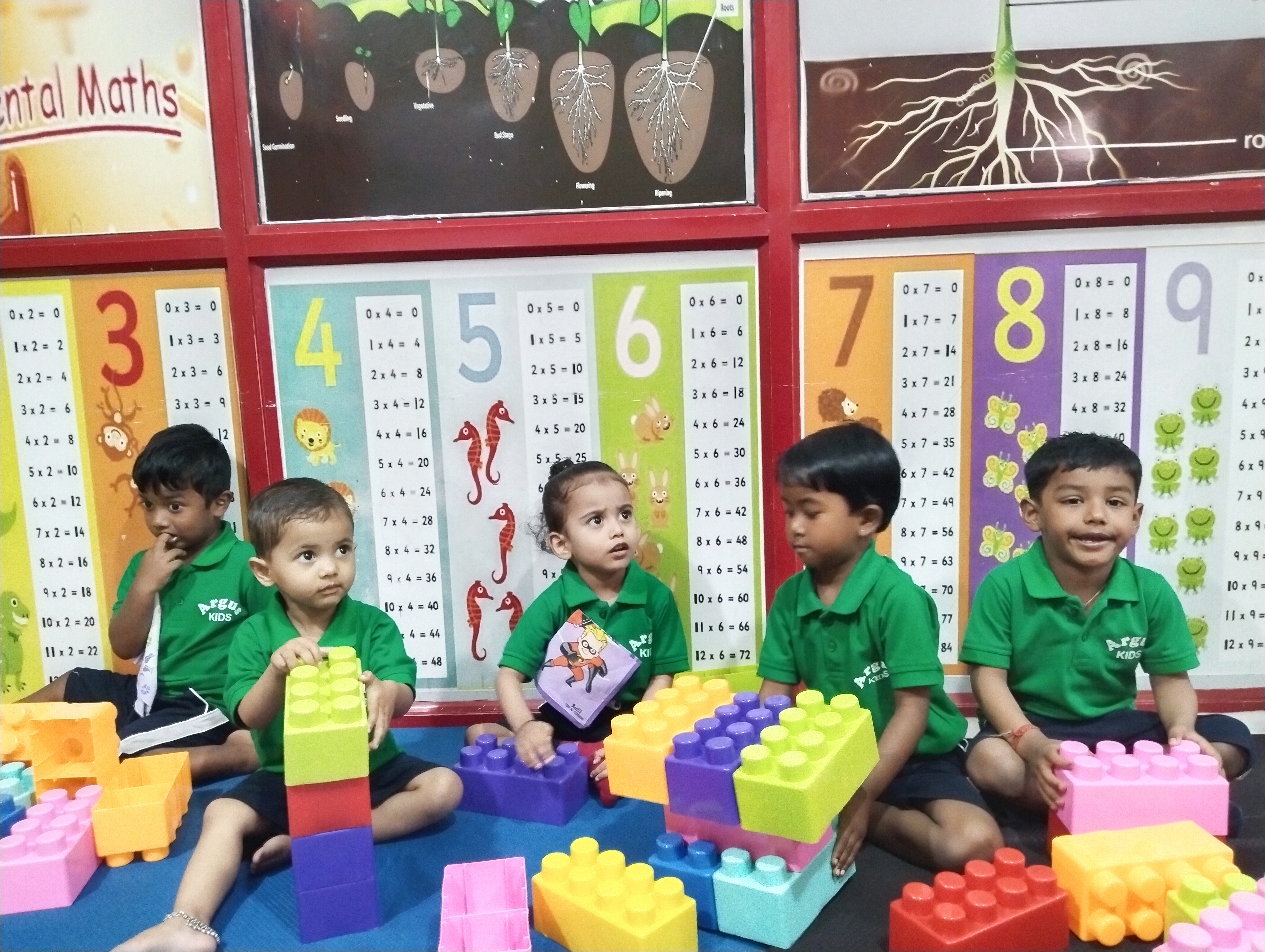 kids playing with blocks